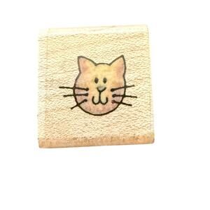 Stampendous! Mini Cat Face AA060 Rubber Stamp